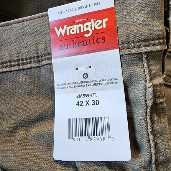 Wrangler Authentics Men's Classic Straight Fit Jea - Choose Green 42x30 NWT - Picture 8 of 9